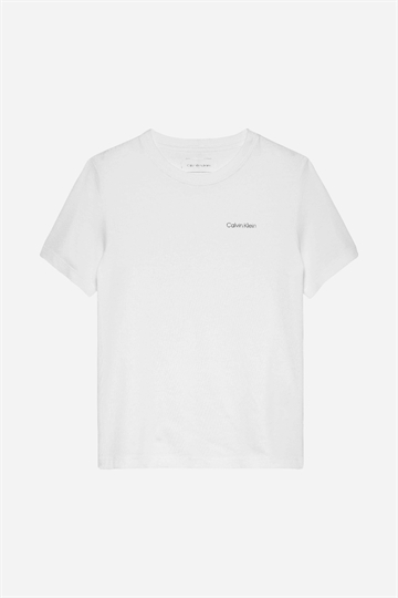 Calvin Klein T-shirt med bröstlogotyp - ljus vit
